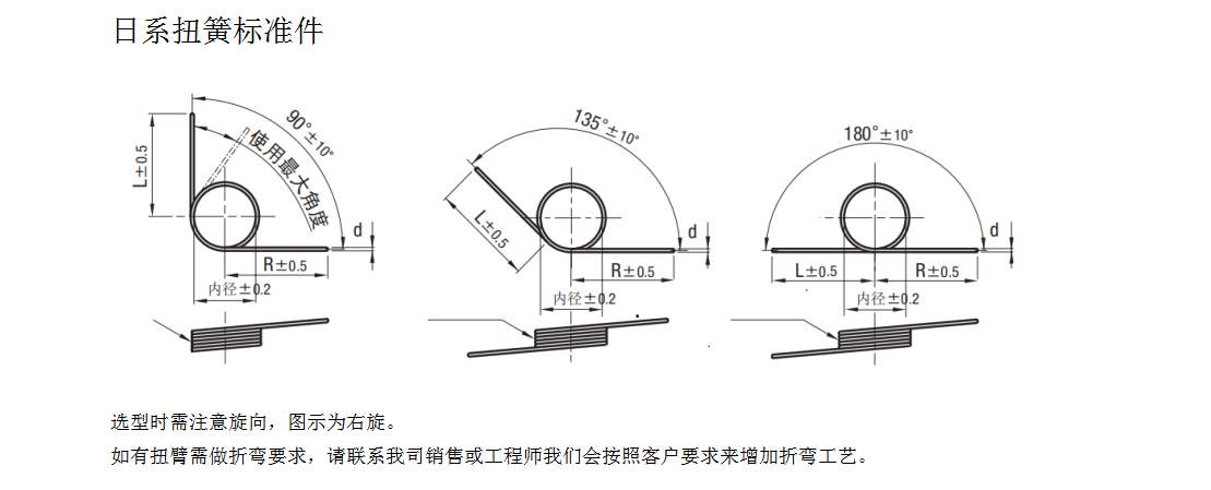 日系扭簧180度